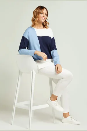 LUISA VIOLA MAGLIA COLOR BLOCK Donna