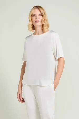 LUISA VIOLA T-SHIRT IN RASO E JERSEY Donna