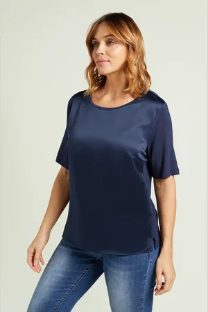 LUISA VIOLA T-SHIRT IN RASO E JERSEY Donna
