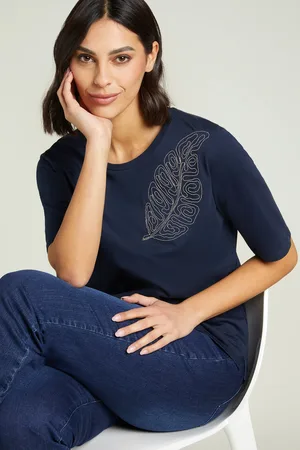 LUISA VIOLA T-SHIRT RICAMATA Donna