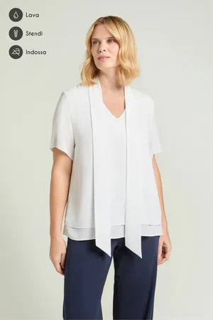 LUISA VIOLA BLUSA IN DOPPIA GEORGETTE Donna