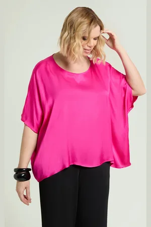 LUISA VIOLA BLUSA CHIMONO IN SATIN Donna