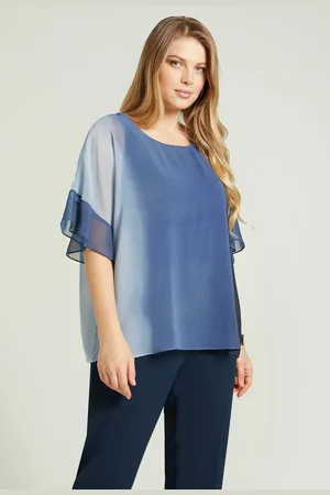 LUISA VIOLA BLUSA IN GEORGETTE SFUMATA Donna