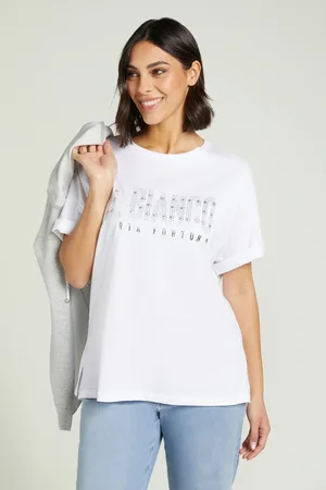 MARA VENIER PER LUISA VIOLA Mara Venier per T-SHIRT LETTERING STRASS Donna