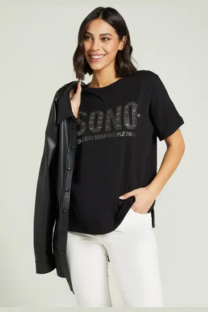MARA VENIER PER LUISA VIOLA Mara Venier per T-SHIRT LETTERING STRASS Donna