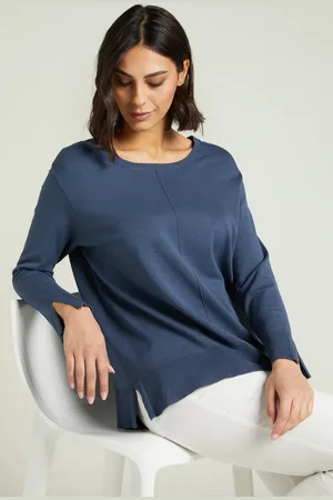 LUISA VIOLA MAGLIA IN VISCOSA COMFORT CON SPACCHI Donna