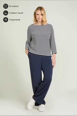 LUISA VIOLA FELPA RIGATA IN JERSEY OTTOMAN Donna