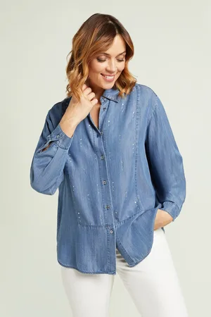 LUISA VIOLA CAMICIA FLUIDA IN JEANS LEGGERO Donna