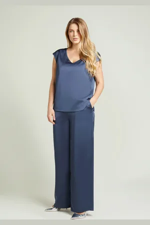 LUISA VIOLA TOP IN RASO Donna