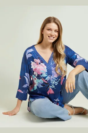 MARA VENIER PER LUISA VIOLA Mara Venier per BLUSA CAFTANO IN SATIN STAMPATO Donna