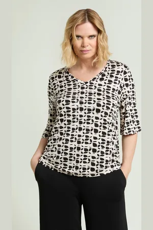 LUISA VIOLA T-SHIRT STAMPATA IN JERSEY PIQUET Donna