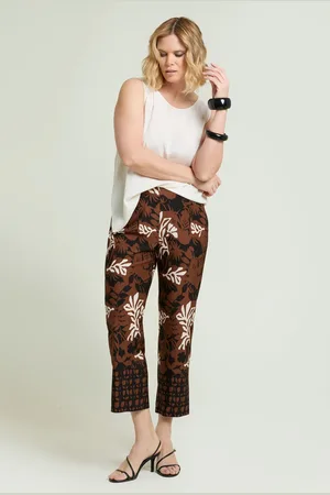LUISA VIOLA PANTALONI STAMPATI IN JERSEY PIQUET Donna