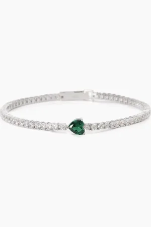 MABINA GIOIELLI BRACCIALE TENNIS CON SMERALDO SINTETICO TENNIS CLUB