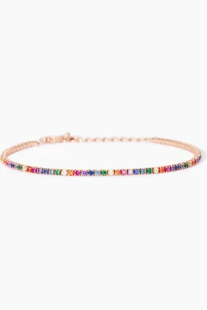MABINA GIOIELLI BRACCIALE TENNIS PLACCATO ORO CON PERLE MINI TENNIS
