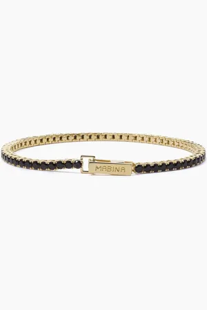 MABINA GIOIELLI BRACCIALE TENNIS NERO TENNIS CLUB