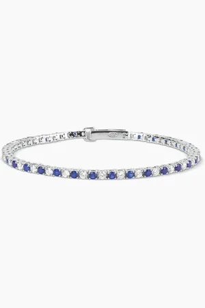 MABINA GIOIELLI BRACCIALE TENNIS CON ZAFFIRI SINTETICI TENNIS CLUB