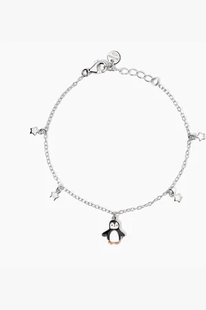 MABINA GIOIELLI BRACCIALE CON PINGUINO E STELLINE SIG. PINGUINO
