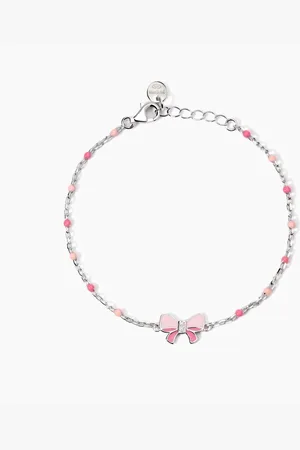 MABINA GIOIELLI BRACCIALE CON FIOCCHETTO SMALTATO PINK LADY
