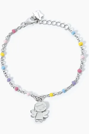 MABINA GIOIELLI BRACCIALE CON ANGIOLETTO CELESTINO