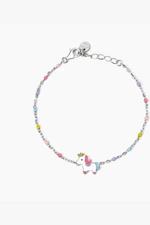 MABINA GIOIELLI BRACCIALE CON UNICORNO SMALTATO UNICORNO MAGICO