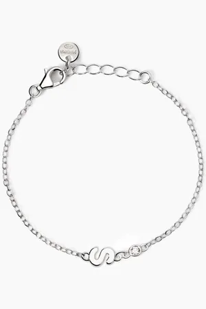 MABINA GIOIELLI BRACCIALE NEONATO CON LETTERA S WELCOME BABY