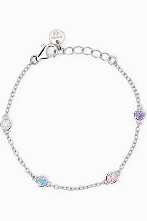 MABINA GIOIELLI BRACCIALE DA BAMBINA CON TORMALINA SINTETICA E ZIRCONI RAINBOW