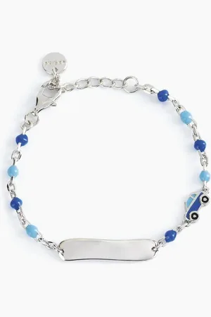 MABINA GIOIELLI BRACCIALE AZZURRO CON TARGHETTA INCIDIBILE