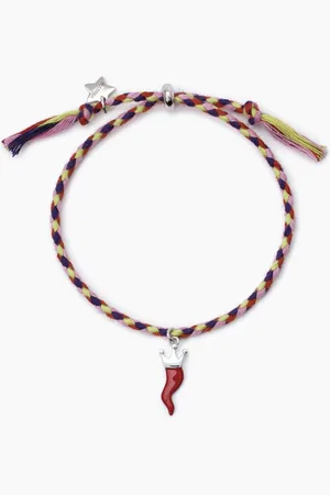 MABINA GIOIELLI BRACCIALE CORDINO CON CORNETTO RED PEPPER
