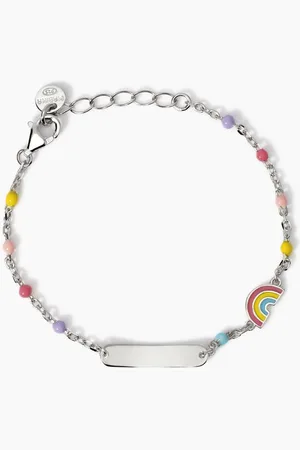 MABINA GIOIELLI BRACCIALE PERSONALIZZABILE CON ARCOBALENO RAINBOW-TAG