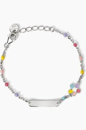 MABINA GIOIELLI BRACCIALE CON TARGHETTA INCIDIBILE E FIORELLINO BLOOM-TAG