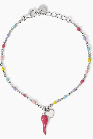 MABINA GIOIELLI BRACCIALE MULTICOLOR CON CORNETTO ROSA BUENA SUERTE