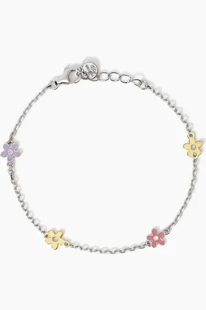 MABINA GIOIELLI BRACCIALE DA BAMBINA CON FIORELLINI FLORA