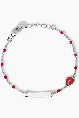 MABINA GIOIELLI BRACCIALE PERSONALIZZABILE CON COCCINELLA LADYBUG-TAG