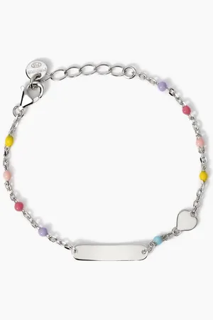 MABINA GIOIELLI BRACCIALE CON TARGHETTA INCIDIBILE E CUORE HEART-TAG