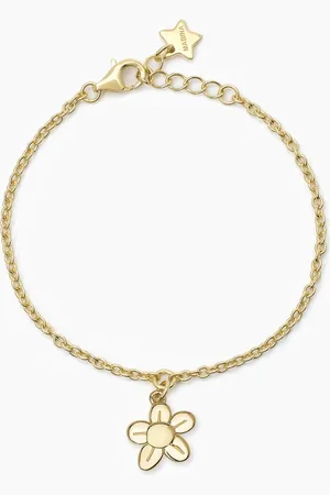 MABINA GIOIELLI BRACCIALE JUNIOR IN PLACCATO ORO CON FIORE NON TI SCORDAR DI ME