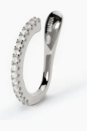 MABINA GIOIELLI ORECCHINO EAR CUFF CON ZIRCONI BIANCHI INCASTONATI CUFFMANIA