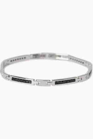 MABINA GIOIELLI BRACCIALE CON PIASTRE E ZIRCONI NERI RELOADED