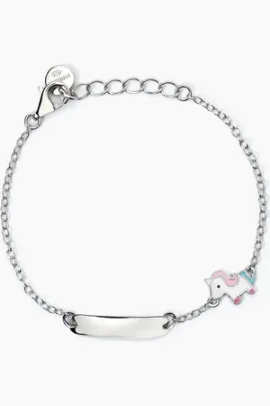 MABINA GIOIELLI BRACCIALE PERSONALIZZABILE IN CON UNICORNO UNICORN