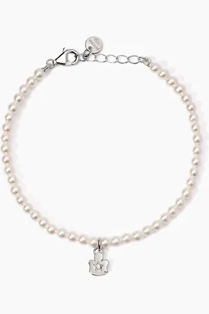 MABINA GIOIELLI BRACCIALE CON ANGIOLETTO E PERLE CONCHIGLIA BABY ANGEL