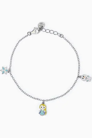 MABINA GIOIELLI BRACCIALE DA BAMBINA CON CIONDOLI NEVE FANTASY