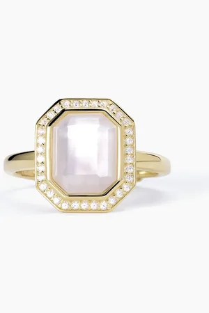 MABINA GIOIELLI ANELLO DONNA IN PLACCATO ORO CON MADREPERLA JETSET