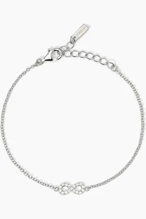 MABINA GIOIELLI BRACCIALE IN CON CATENA FORZATINA E CHARM INFINITO ENDLESS