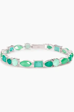MABINA GIOIELLI BRACCIALE CON FUSION STONE GLASS VERDE SANTORINI