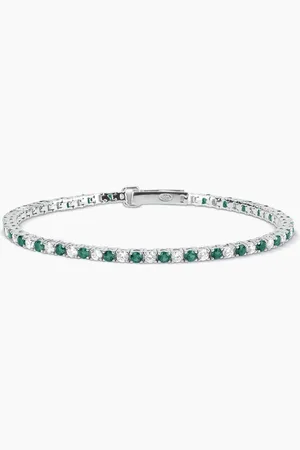 MABINA GIOIELLI BRACCIALE TENNIS CON SMERALDI SINTETICI TENNIS CLUB