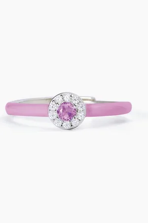 MABINA GIOIELLI ANELLO IN CON SMALTO ROSA E ZIRCONE ROSA MILANESIENNE