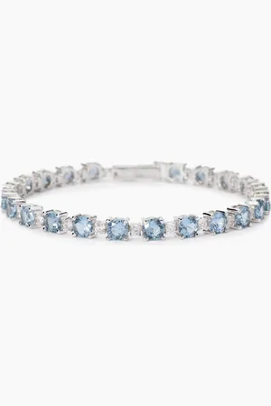 MABINA GIOIELLI BRACCIALE CON ACQUAMARINA SINTETICA CHAPEAU
