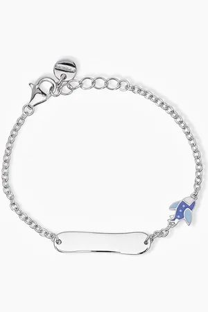 MABINA GIOIELLI BRACCIALE JUNIOR CON AEROPLANINO SMALTATO E TARGHETTA PLANE-TAG