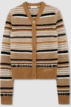 Ganni Cardigan Soft Wool Stripe