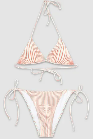 Jean Paul Gaultier Bikini set stampa "Pinstripe body morphing"