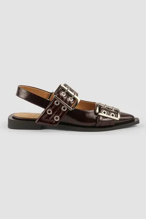 Ganni Ballerine Feminine Buckle Naplack